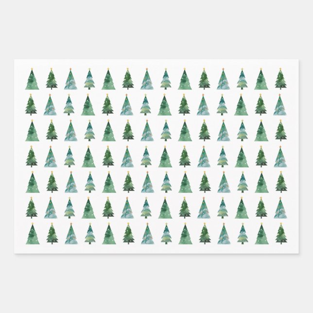 Ensemble de papier d'emballage de Noël – Hiver de  (Devant)