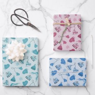 Ensemble de papier d'emballage mélange de motifs h
