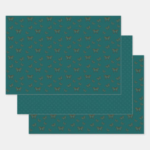 Ensemble de papier d'emballage Papillon indigène