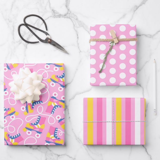Ensemble de papier d'emballage pour patins à roule (Recto)