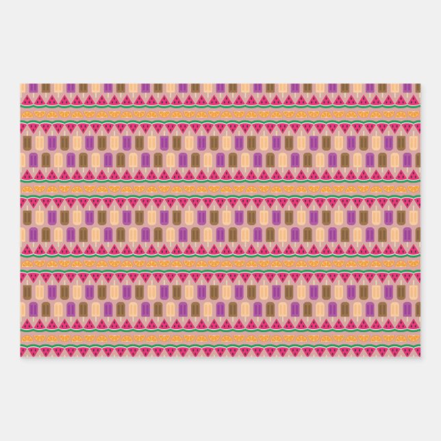 Ensemble de papier d'emballage Summer Sweets (Devant)
