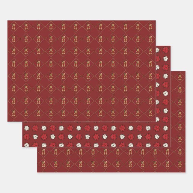 Ensemble de papier d'enveloppement cadeau de Teddy (Lot)