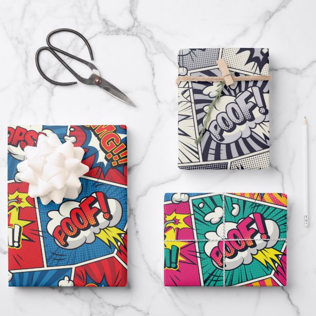 Ensemble de papier d'enveloppement de bulles pour  (Recto)