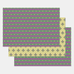 Ensemble de papier d'enveloppement de Jacquard de
