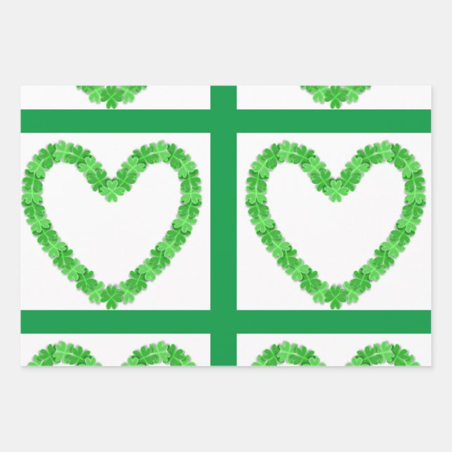 Ensemble de papier d'enveloppement de la Saint-Pat (Devant 2)