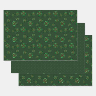 Ensemble de papier d'enveloppement de mandala de l