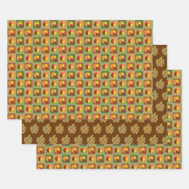 Ensemble de papier d'enveloppement de surface d'au (Lot)