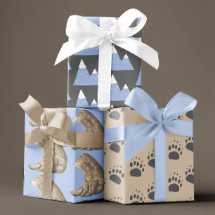 Ensemble de papier d'enveloppement d'ours