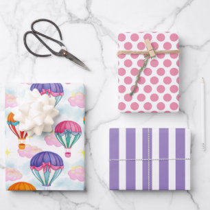Ensemble de papier d'enveloppement Pastel Hot Air 