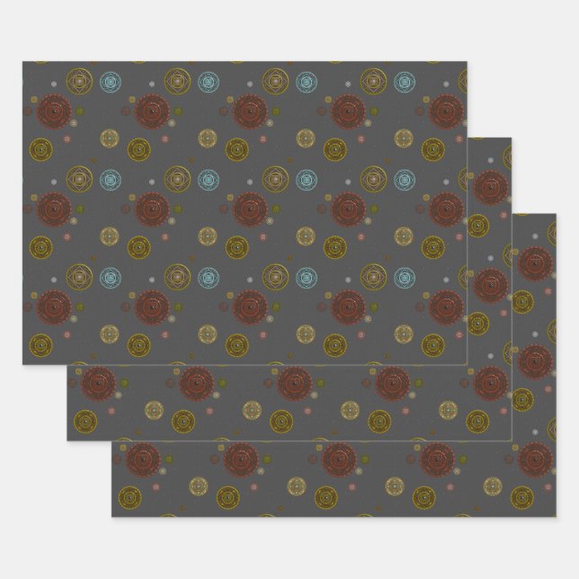 Ensemble de papier enveloppant Mandalas Zodiac (Lot)