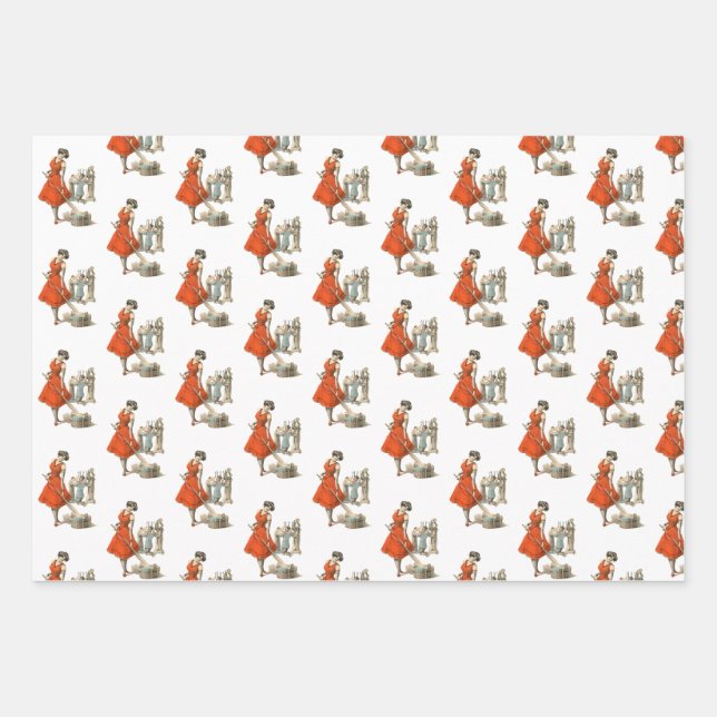 Ensemble de papier pour enveloppement de Krampus f (Devant)