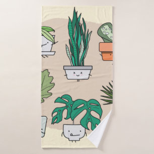 Ensemble de plantes de maison mignons dans des pot