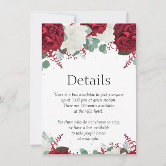 Ensemble de roses rouges et blanches carte de 15 d