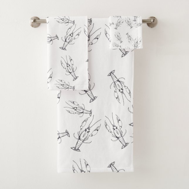 Ensemble de salle de bain à langouste (En situation)