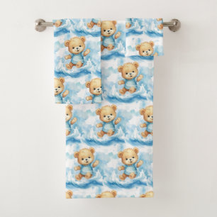 Ensemble de serviette de bain pour garçon Ours e