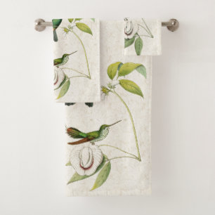 Ensemble de serviette de Bath d'animaux de fleurs