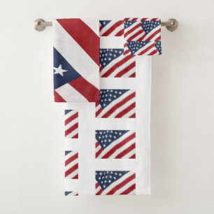 Ensemble de serviette de Bath de drapeau américai