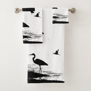 Ensemble de serviette de Bath de faune d'oiseaux