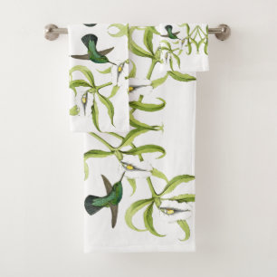 Ensemble de serviette de Bath de fleurs d'orchidée