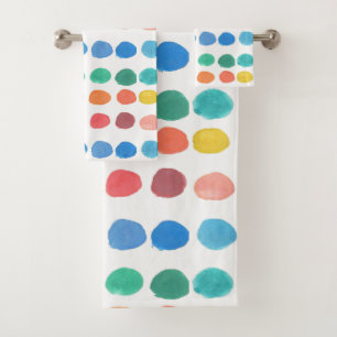 Ensemble de serviette de Bath de pois témoin de