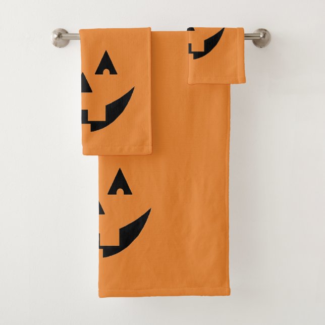 Ensemble de serviette de "citrouille" (En situation)
