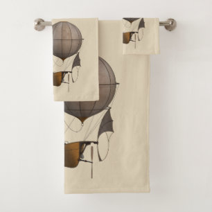 Ensemble de serviette de dirigeable de Steampunk