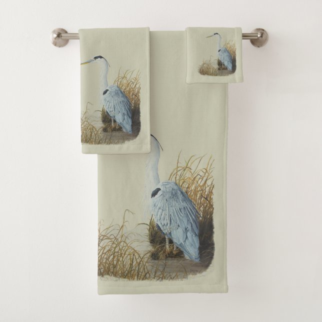 Ensemble de serviette de héron (En situation)