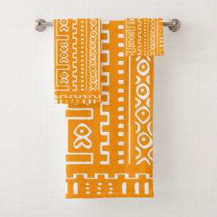 Ensemble de serviette de Mudcloth d'or jaune