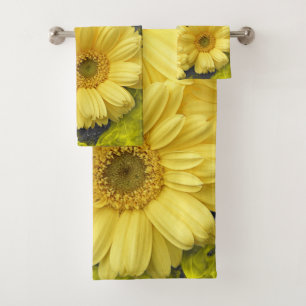 Ensemble de serviette de salle de bains de fleurs