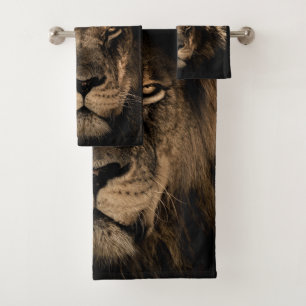 Ensemble de serviette de salle de bains de lion