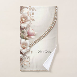 Ensemble de serviettes à embellissements floraux e