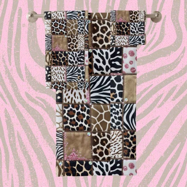 Ensemble de serviettes à motif animal africain ros (Créateur téléchargé)