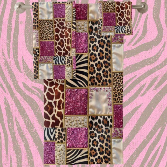 Ensemble de serviettes à motif animal africain ros (Créateur téléchargé)