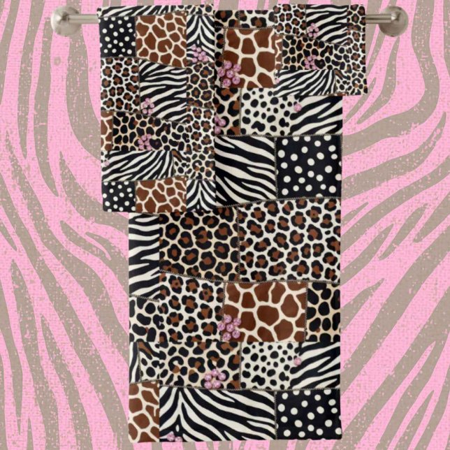 Ensemble de serviettes à motif animal africain ros (Créateur téléchargé)