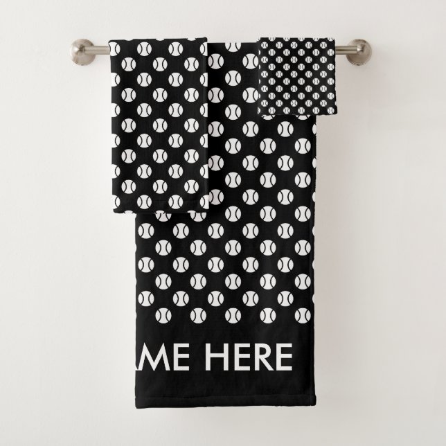 Ensemble de serviettes à motif de balle de tennis  (En situation)