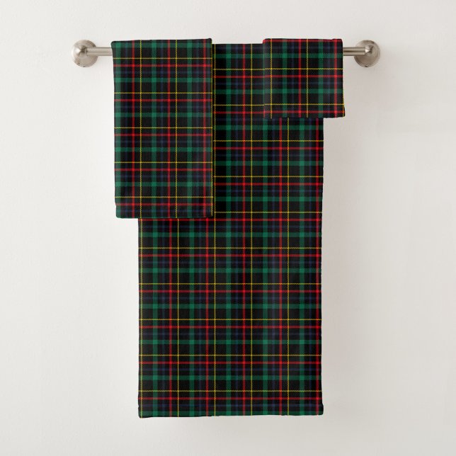 Ensemble de serviettes à motif tartan rouge, vert, (Créateur téléchargé)