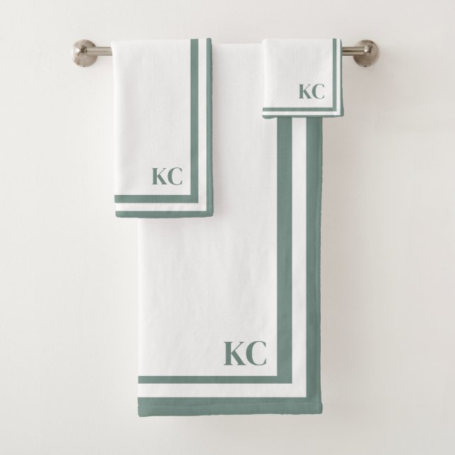 Ensemble de serviettes à personnaliser avec des in (En situation)