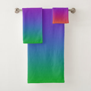 Ensemble de serviettes aux couleurs arc-en-ciel