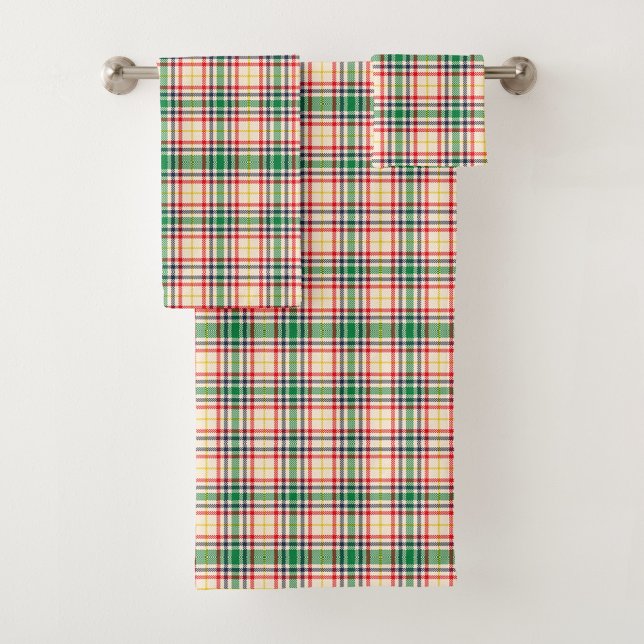 Ensemble de serviettes avec motif carreauté vibran (Créateur téléchargé)
