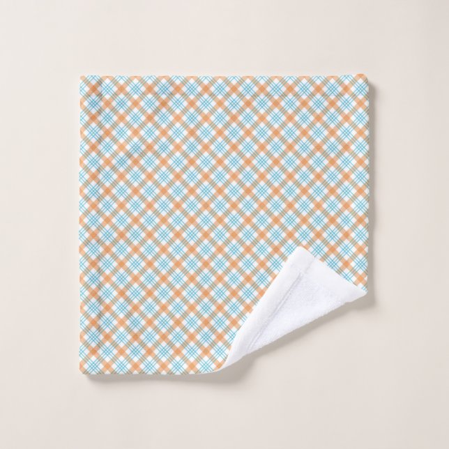 Ensemble de serviettes avec un losange géométrique (Gant de toilette)