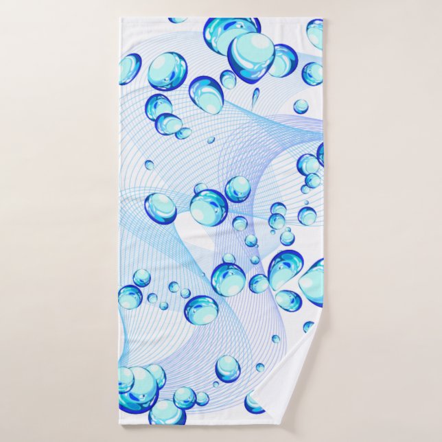Ensemble de serviettes Bleu Bleu Lumineux (Serviette de bain)
