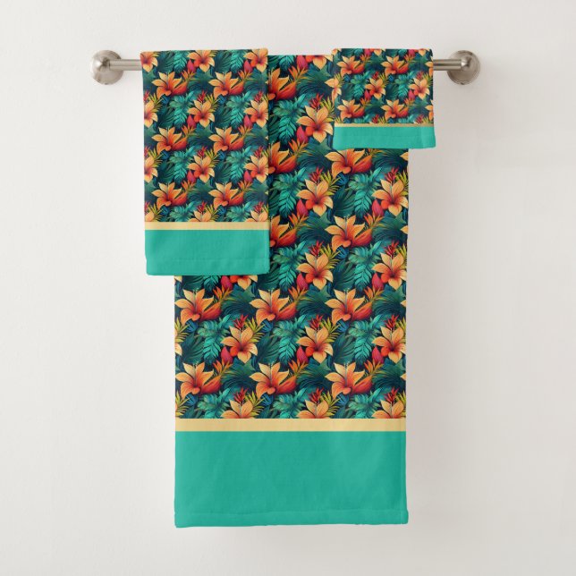 Ensemble de serviettes botaniques : Bliss Tropical (En situation)