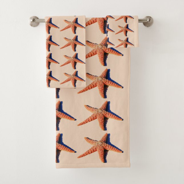 Ensemble de serviettes Brown étoile de mer (En situation)