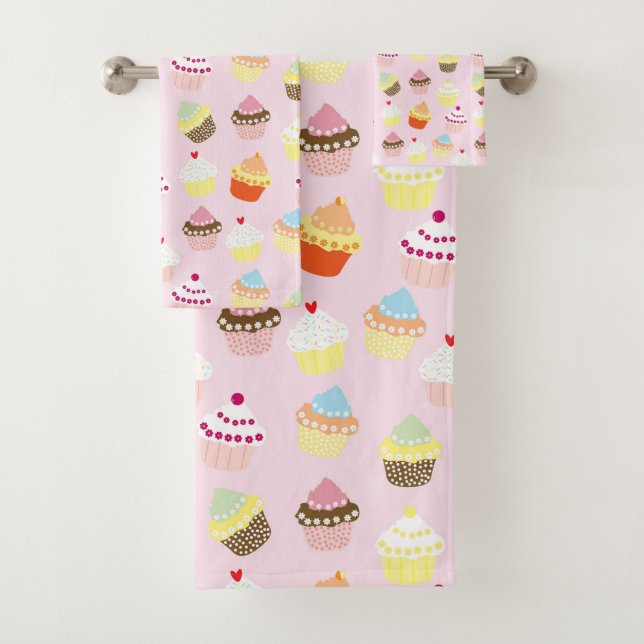 Ensemble de serviettes Cupcake Party (En situation)