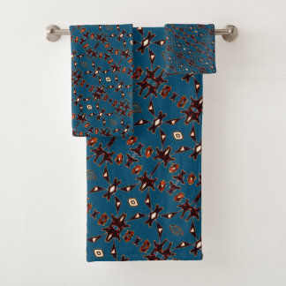 Ensemble de serviettes d'art de la ligne native bl