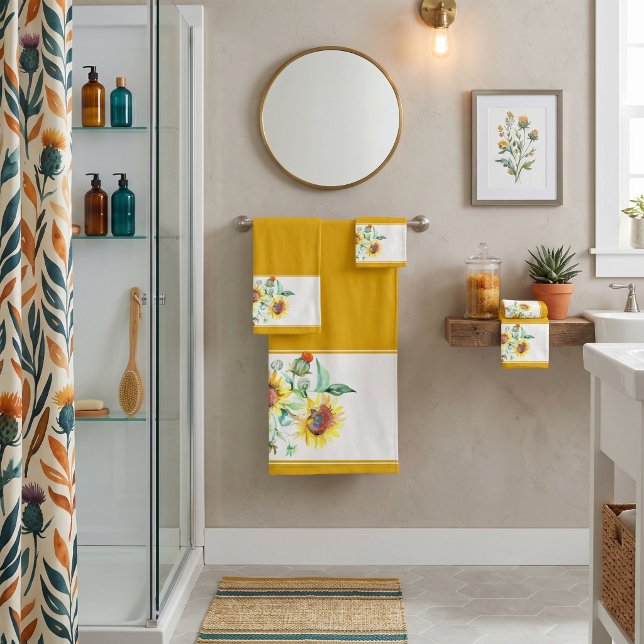 ensemble de serviettes de bain à bordure de tourne (Créateur téléchargé)