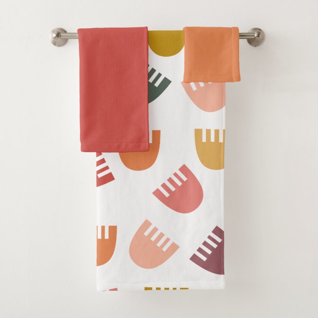 Ensemble De Serviettes De Bain À Fleurs De Boho Mi (En situation)