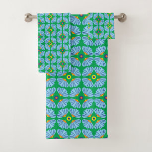 Ensemble de serviettes de bain à fleurs de paraplu