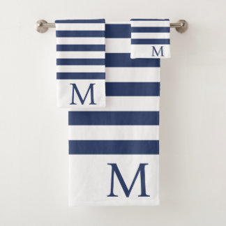 Ensemble de serviettes de bain à monogramme et ray