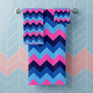 Ensemble de serviettes de bain à motif chevron ros